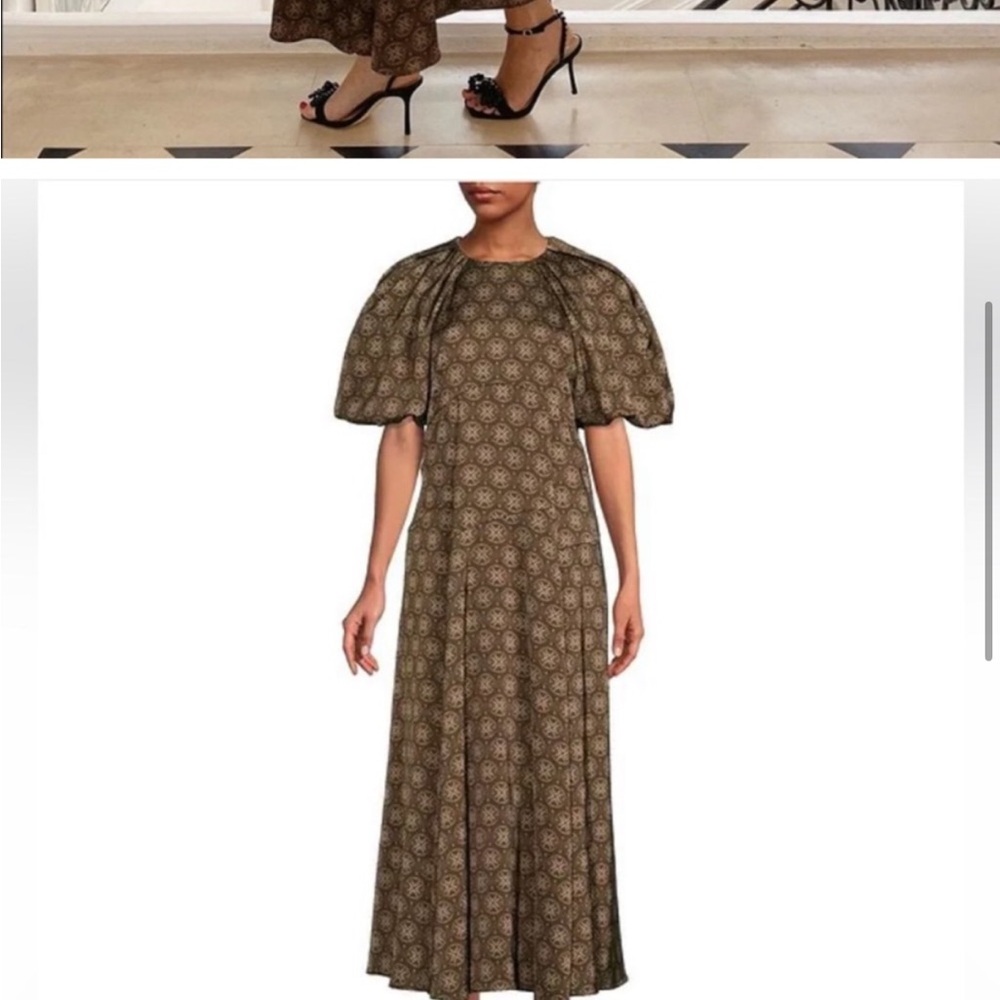 Elegant Brown Patterned Dress